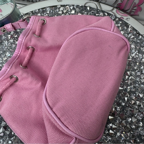 Versace bag mini pink gaw string pull cinch cute bubble round purse tote y2k - Picture 8 of 9
